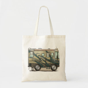 Cute Happy Camper Big RV Coach Motorhome Tote Bag