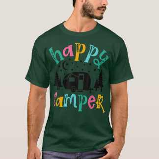 Cute Happy Camper Summer Camp Camping Nature Lover T-Shirt