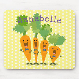 Cartoon Carrots Mouse Pads Zazzle Au