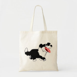 Cute Happy Cartoon Border Collie Bag