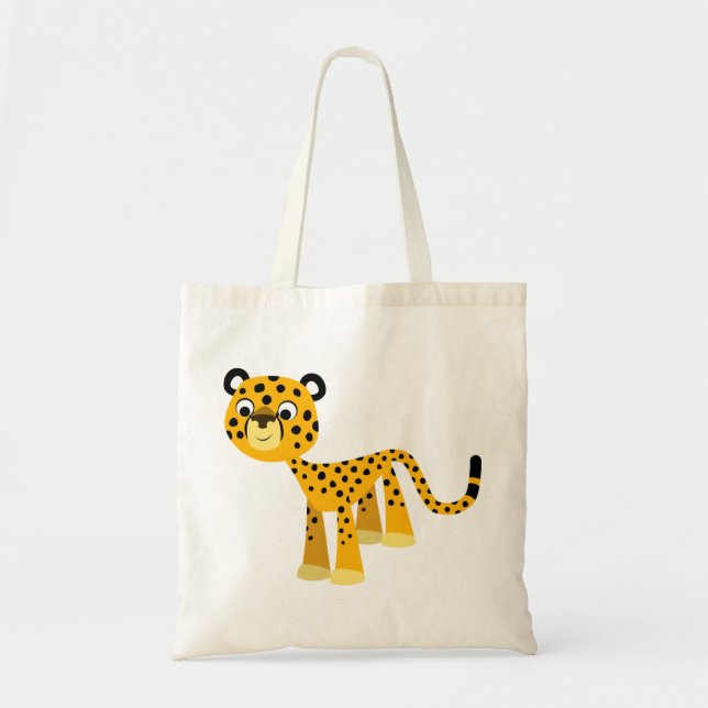 Cute Happy Cartoon Cheetah Bag (Front)