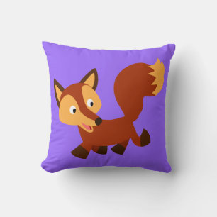 Cute Happy Cartoon Fox Pillow