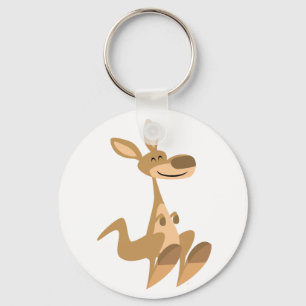 Cute Happy Cartoon Kangaroo Keychain