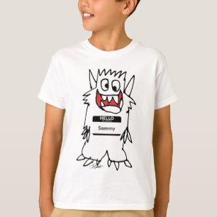 Cute Happy Cartoon Monster Boys Tshirt