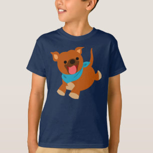 Cute Happy Cartoon Staffie Children T-Shirt