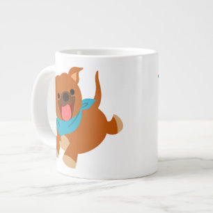 Cute Happy Cartoon Staffie Jumbo Mug