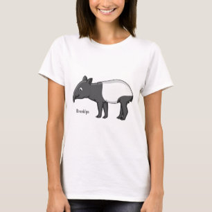 Cute happy cartoon tapir illustration T-Shirt
