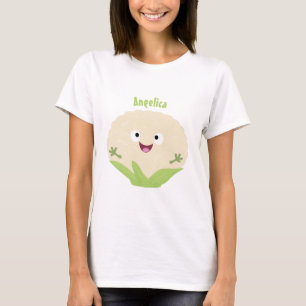 Cute happy cauliflower vegetable cartoon T-Shirt