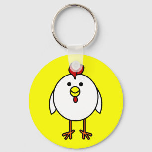 Cute Happy Chicken Key Ring