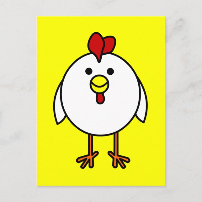 Cute Happy Chicken Postcard (Front)