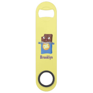 Cute happy chocolate candy bar cartoon character