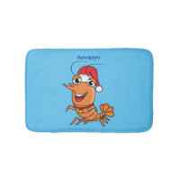 Cute happy Christmas shrimp cartoon illustration