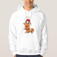 Cute happy Christmas shrimp cartoon illustration