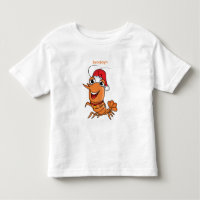 Cute happy Christmas shrimp cartoon illustration