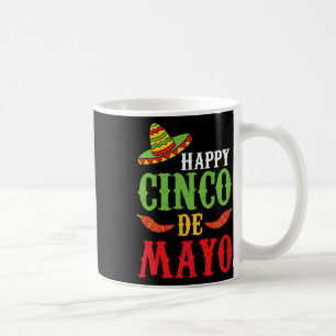 Cute Happy Cinco De Mayo Sombrero Peppers May 5th Coffee Mug