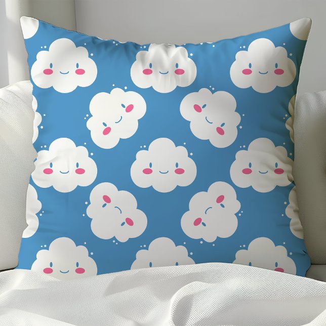 Cute Happy Clouds Rainy Day Parade Collection Cushion (Creator Uploaded)