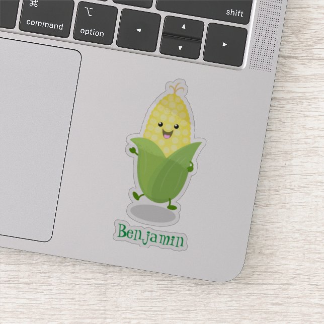 Cute happy corn cartoon illustration (Detail)