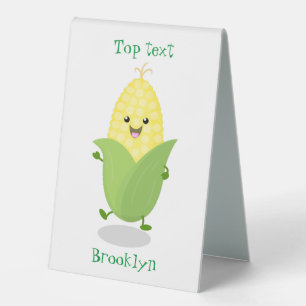 Cute happy corn cartoon illustration