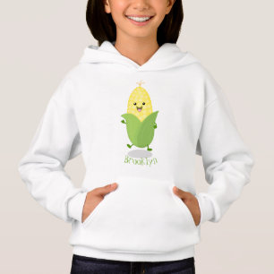 Cute happy corn cartoon illustration
