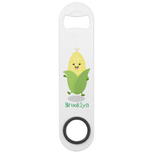 Cute happy corn cartoon illustration