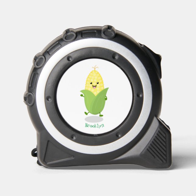 Cute happy corn cartoon illustration 1 (Front)