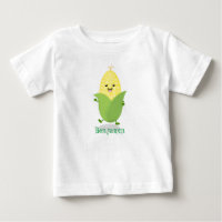 Cute happy corn cartoon illustration