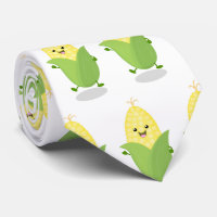 Cute happy corn cartoon illustration