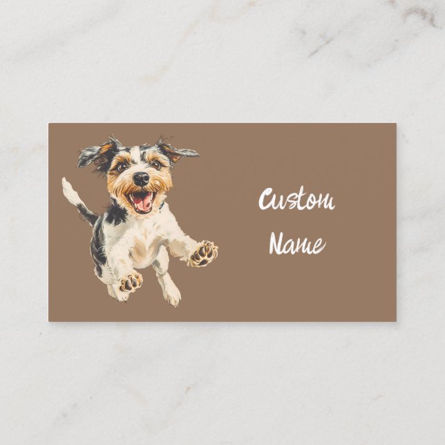 Cute Happy Dog Animal Pet Business Card (Back)