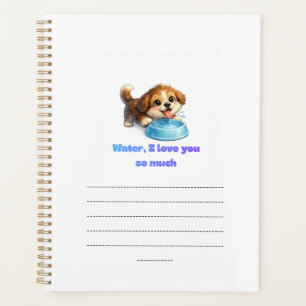 Cute Happy Dog Water Lover Inspirational Design Planner