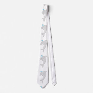Cute Happy Dolphi Tie