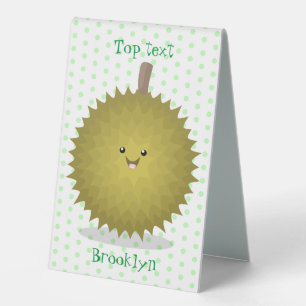 Cute happy durian cartoon illustration