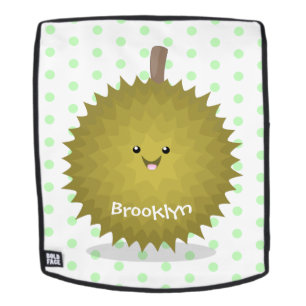 Cute happy durian cartoon illustration backpack