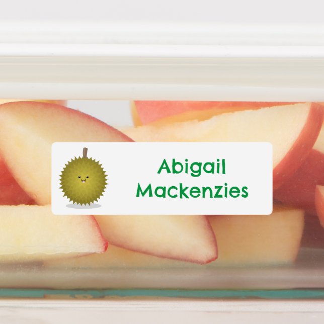 Cute happy durian cartoon personalised  (Affixed)