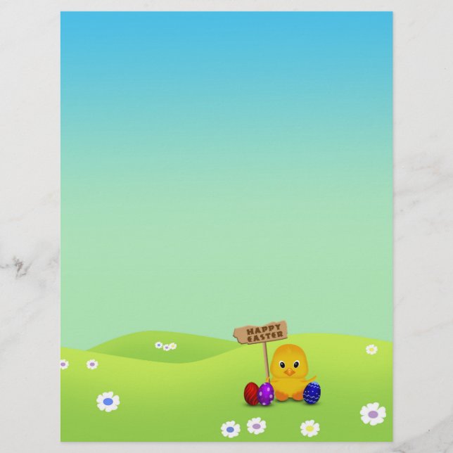 Cute Happy Easter Baby Chick (Front)