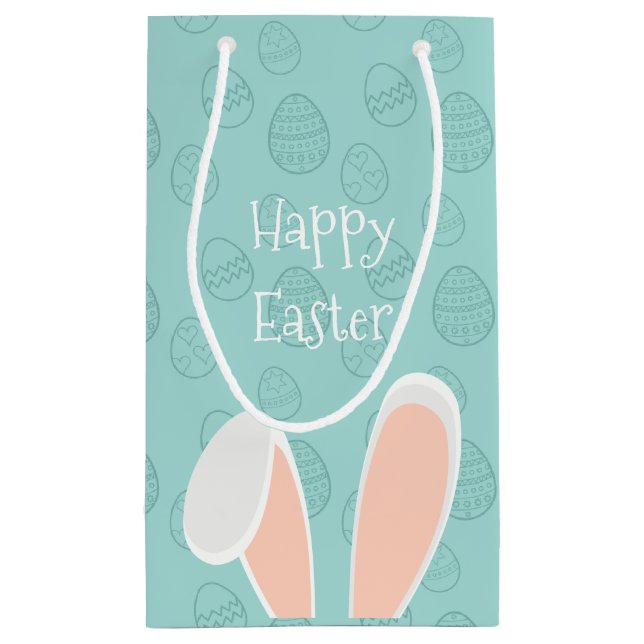 Cute Happy Easter Bunny Ears | Gift Bag (Back)