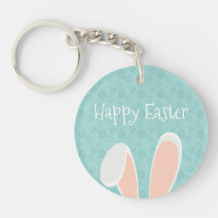 Cute Happy Easter Bunny Ears   Keychain
