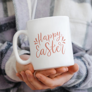Cute Happy Easter Bunny Ears With Bow Easter Mug