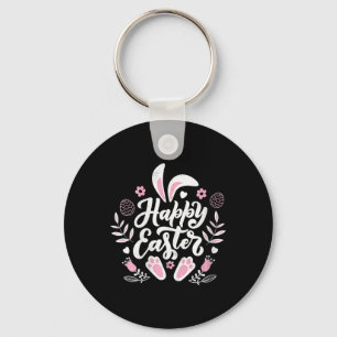 Cute Happy Easter Bunny Key Ring