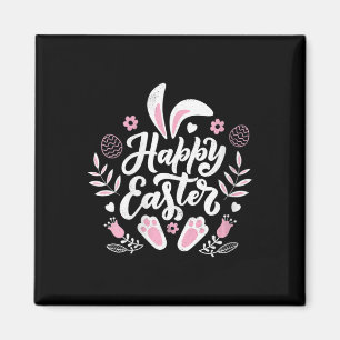 Cute Happy Easter Bunny Magnet