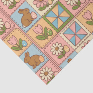 Cute Happy Easter Bunny Quilt Pattern  Tissue Paper