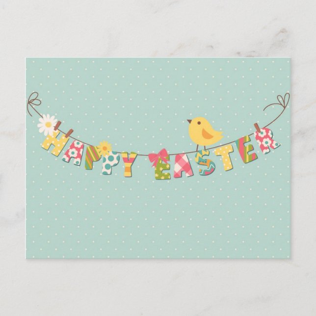 Cute Happy Easter Card (Front)