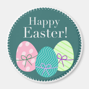 Cute Happy Easter Classic Round Magnet