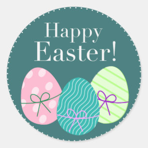 Cute Happy Easter Classic Round Sticker