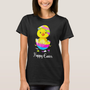 Cute Happy Easter Day 2021 Chick With Easter Egg B T-Shirt