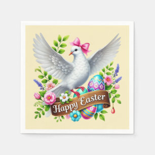 Cute Happy Easter dove Napkin