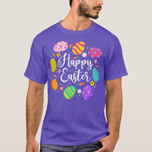 Cute Happy Easter Easter Colourful Eggs T-Shirt