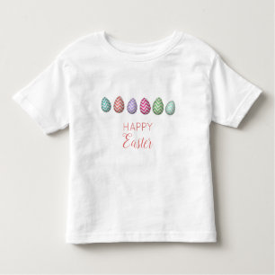Cute Happy Easter Egg Pastel Colours  Toddler T-Shirt