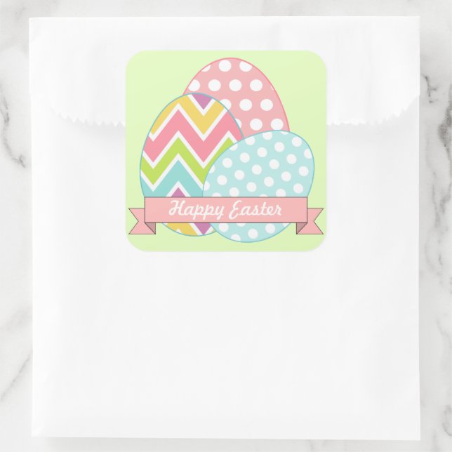 Cute Happy Easter Eggs Holiday Stickers (Bag)