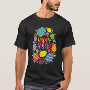 Cute Happy Easter For Teen Girls Boys Easter Colou T-Shirt