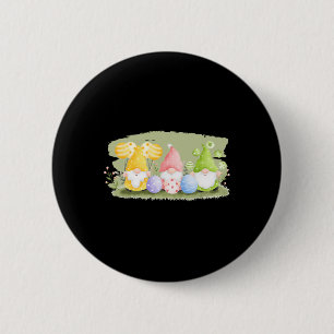 Cute Happy Easter Gnome Bunny Spring Day Egg Hunti 6 Cm Round Badge